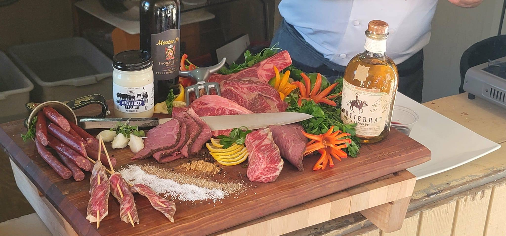 Wagyu culinary demo spread
